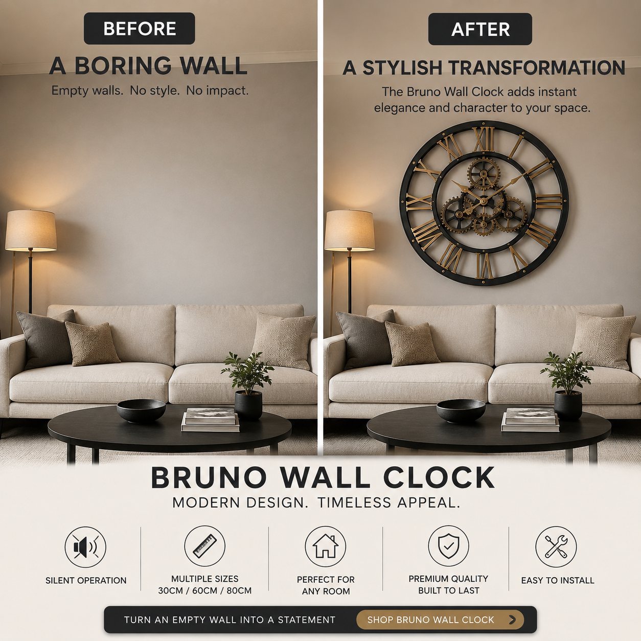 Bruno wall Clock.